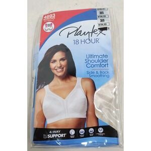 Playtex 18 Hour Bra 4693 Ultimate Shoulder‎ Comfort Wirefree Size 38B Beige New
